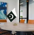 Pakistan Table flag desk flag with stand. 