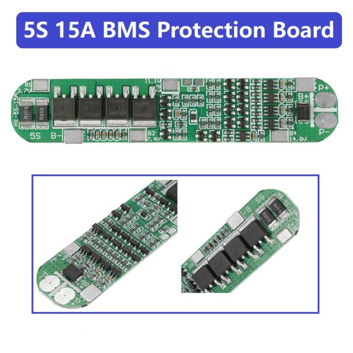 5S 15A Li-ion Lithium Battery Charger Protection Board For Drill Motor Li-ion Cell Module 5S15A BMS