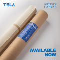 Tela Art - Artist Canvas Roll 5.2ft x 16.2ft / 1.5 meter x 5 meter. 