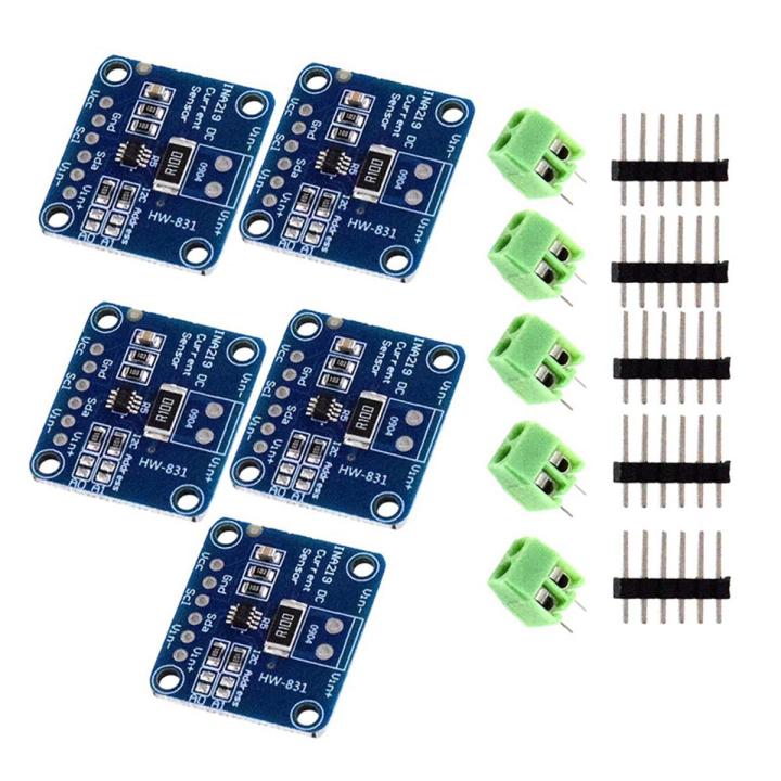5Pcs Ina219 Bidirectional Dc Current Sensor Tap Module Diy 3V-5V Iic I2C Monitoring Sensor Module