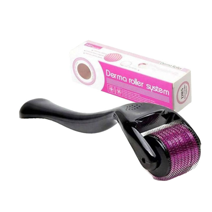 Derma Roller 0.5 Mm Hair & Skin System - High quality beauty dermaroller Micro pin derma roller 540 needle Derma Roller for hair regrowth facial roller kit