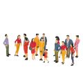 【Simple 3C】Multicolor & Pcs Scale 1:25 Building Layout Painted Model Train Street Passenger Figures. 