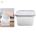 Small Fresh Food Storage Box Container Sealed with Lids Drainer for Onion Fruits Garlic. 