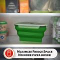 Reusable Pizza Storage Container With 5 Microwavable Serving Trays For Pizza Slices Foldable Food Storage Box Kitchen Tools. 