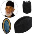 Black Handmade Karkul Jinnah Cap Quaid e Azam Hat. 