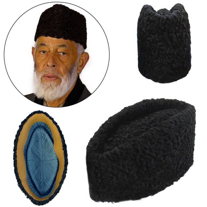 Black Handmade Karkul Jinnah Cap Quaid e Azam Hat
