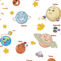 Background Sticker Solar System Excellent Workmanship Sticker Decal. 