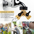 Garden Hose Splitter Hose Distributor 2 Way Heavy Duty Brass Connector Tap Splitter Y Splitter 2 Valves with 2 Extra Rubber Washer. 