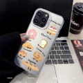 Cartoon Jelly Cat Croissant Bread Cake Case For Samsung Galaxy S24 S23 S22 S21 S20 Plus Ultra FE A55 A35 A54 A53 A15 A06 A52 A52S Casing Trend Premium IMD Soft Silicone Edge Cover. 