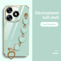 VRQR Love Bracelet case for infinix Itel S23 + Plus Back Cover Luxury Electroplating Case infinix Smart 8 X6525 itel A70 A665L. 