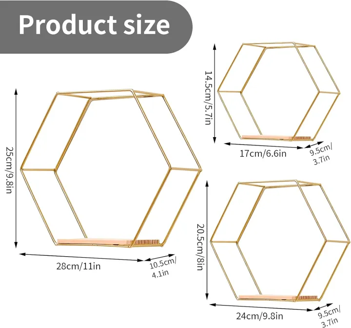 Wall%20Mounted%20Hexagonal%20Floating%20Shelves%20Set%20of%203%20in%20Different%20Sizes,%20Modern%20Metal%20Wall%20Shelf,%20Simple%20Wood%20Partition%20Storage%20Shelves,%20Wall%20Decor%20Rack%20for%20Bedroom,%20Living%20Room,%20Kitchen%20and%20Office,%20Customized%20by%20Creative%20Decore%20-%20Image%202