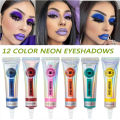 HUXIABEAUTY Pack of 6 Neon Colors Eye Shadows For Girls  And Women. 