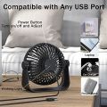 TriPole Small Desk Fan 3 Speeds Strong Airflow USB Fan 360°Rotation Mini Fan Portable Personal Fan, 5-inch Table Fan for Bedroom Office Home Outdoor Camping. 