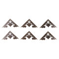 10Set Antique Flat‑Angle Edge Guard Triangular Wood Box Corner Protector Cove WI. 
