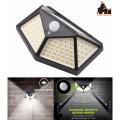 100 LED 4 Surface Solar Light 3 Modes 120 Degree PIR Motion Sensor Outdoor Water. 