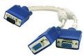 VGA Splitter Cable Y Splitter VGA Cable Male to Female, 15Pin VGA 1 Male to Dual 2 VGA Female Monitor Y Adapter Splitter Video Cable, VGA Splitter Cable 1 Computer to Dual 2 Monitor Adapter Y Splitter VGA Cable Male to Female. 