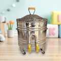 4 Roti Baking Gas Tandoor Baby Size Cake, Roast Chicken, Steam and Premium Original Steel Home Appliances | Gauge & Outside (24), inside (22).. 