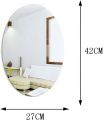 Acrylic Mirror Wall Stickers,Oval Mirror Stickers Self Adhesive, Mirror Stickers, Shatterproof Mirror Sheets for Bathroom Living Room (Silver) Acrylic Mirror Wall Mounted Mirror Stick on Mirror Self Adhesive Oval Shape Mirror Stickers for Bedroom. 