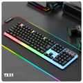 TX35 Limeide RGB Suspension Backlit Lightweight Luminous Wired Gaming Keyboard. 