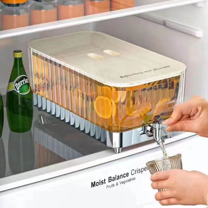 Iced Beverage Dispensers Fridge Drinks Dispenser With Tap 5.3L Fridge ...