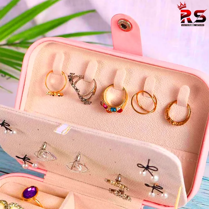 wolpin%20Jewellery%20Organiser%20PU%20Leather%20Magnetic%20Buckle%20Portable%20Storage%20Box%20Case%20with%20Dividers%20Container%20for%20Rings,%20Earrings,%20Necklace%20Home%20Organizer,%20Pink%20%7C%20Rs%20universal%20Store%20-%20Image%202