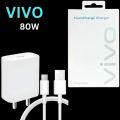 ⚡ Vivo 80W FlashCharge Fast Charger – Original USB-A to Type-C Adapter with 8A Cable | Compatible with Vivo X100 Ultra, S19 Series, V30, V27, V25, V23, V21, V20, V17 Pro, iQOO Z9 Turbo, Pad2 Pro | Ultra-Fast Charging for Phones & Tablets | 80W Output. 