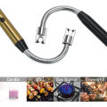 Top German Quality Electric Windproof Arc Lighter with LED Flashlight, USB Rechargeable Candle Lighter BBQ Lighter with Safety Lock, [Flameless & Windproof] 360° Flexible Long Neck Arc Plasma Lighter for Cooking , Stove, Camping ,Candles ,kitchen Grill. 