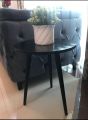 BLACK ROUND Stylish Side TABLE Coffee Table (Stool)  Home Decor. 