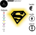 Superman Logo LED Wall Lamp – Superhero Gaming Room Decor | Vibrant Backlit Light – Ideal for Superman Fans, 7mm Thickness--- BY --- GHAR KA DECOR(GD). 