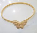Fashion Metal Hollow Out Carved Bow Women Belts Elastic Skinny Thin Dress Belt Women Ladies Gold Sliver Decor Waist Chain Straps. 