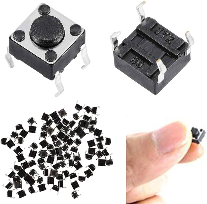 10/30/50 pcs Push Button 6x6x4.5mm 4pin DIP Tactile Tact Mini Push Button Switch Micro Switch Momentary by Electrica