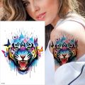 【Good-Love Store】tattoo sleeve sticker watercolor animals tattoos giraffe wolf tiger tatoo color tattoo for girls body. 