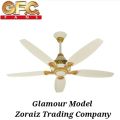 GFC Fan Ceiling 56" Glamour Model 5 Blades Offwhite Light Wood Color pure Copper Wire. 