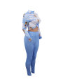 2020 Women's Floral Print 2 Piece Set, Long Sleeve Standup Collar Crop Top Skinny Long Pants Sports Sweat. 