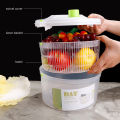 Manual Salad Spinner Lettuce Dryer Vegetable Drainer Crisper Strainer Free Fruits Drying Washer Kitchen Tools. 