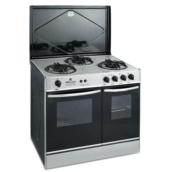 Welcome 3 Burner 34" Gas Cooking Range WC-5000 - Black and Grey