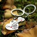 Couple Keychain Lovers BBF Key Chain Holder Love Heart Best Friends Gift. 