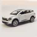 KIA Motor Car SPORTAGE Mini Diecast 1:36 Scale Miniature Display Toy With Lights and Sound - Car Size 4 inches - White. 