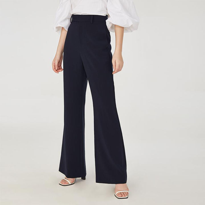 High Waist Flare Wide Leg Pants Women Trousers Female Casual Stretch Long Ladies Bell Bottom Trousers (Polyester/Rayon/Spandex)