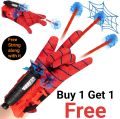 Spiderman Web Shooter Toy Kids Plastic Spiderman Launcher Gloves Wrist Toys Set Gift For Kids Spider Web Shooting Game - 2 Sets of Kids Spider Hero Role Play Launcher Gloves with Wrist Toy Set, Movie Theme + free cod + free delivery. 