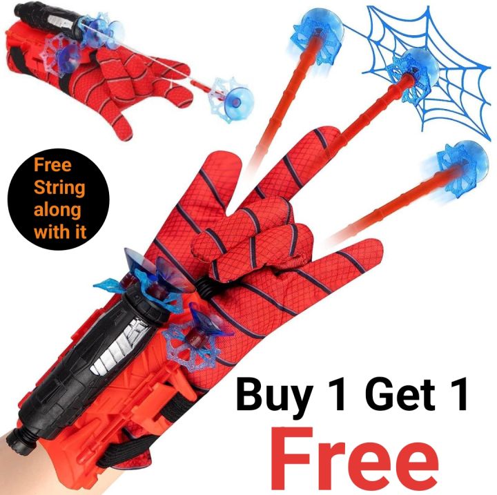 Spiderman Web Shooter Toy Kids Plastic Spiderman Launcher Gloves Wrist Toys Set Gift For Kids Spider Web Shooting Game - 2 Sets of Kids Spider Hero Role Play Launcher Gloves with Wrist Toy Set, Movie Theme + free cod + free delivery