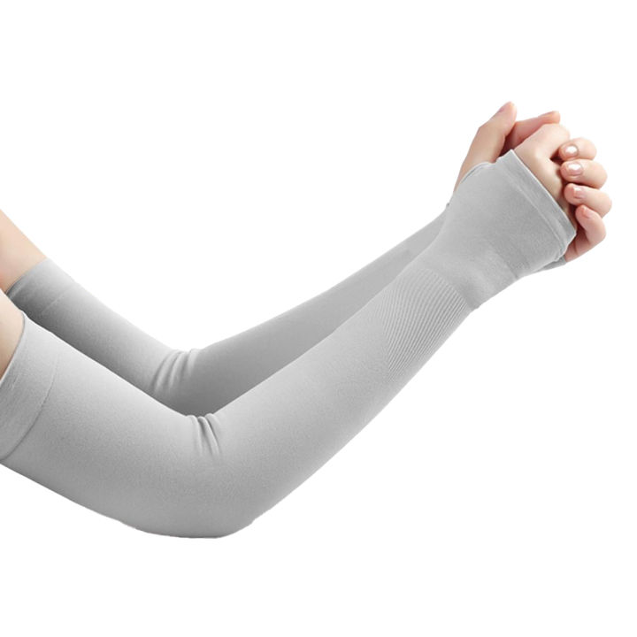 Ice Fabric Arm Sleeves Sun Protection Arm Cooling Sleeve Cuffs UV Protection Breathable Quick Dry Running Arm Sleeves For outdoor sports