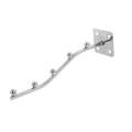 Stainless Steel 5 Hook Wall Mounted Hanger Display Hanger For Clothes Waterfall Shape Hanger-H Mart. 