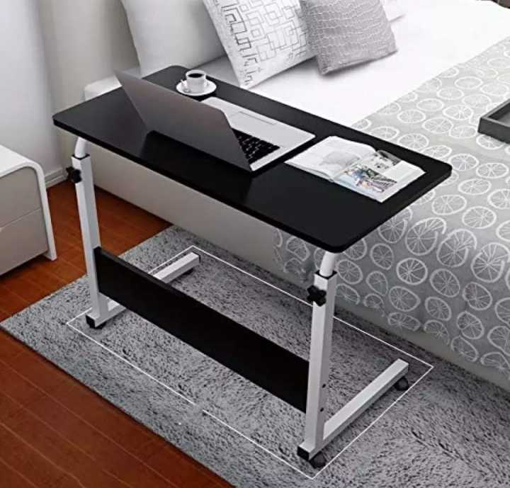 New Bedside adjustable Computer Laptop Table Moveable  Wood+Metal Frame Modern Simple Laptop Table Stand Desk
