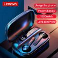Lenovo Wireless Earphones Qt81 Bluetooth 5.1 Waterproof Headphones Touch Button Hifi Stereo Earbuds. 