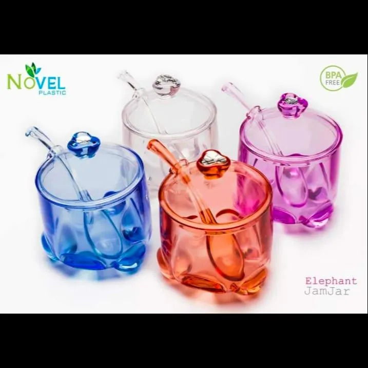 Plastic%20Novel%20Jam%20Jar%20Elephant%20Sugar%20pot%20with%20chammach%20Diamond%20Style%20Sugar%20Pot%20with%20chamach%20Super%20Clear%20Crystal%20Material%20Sugar%20Bowl%20with%20Spoon%20and%20Lid%20and%20Lid%20300ml%20blue%20brown%20Green%20Purple%20cheeni%20shukar%20dan%20kitchen%20Pot%20-%20Image%204