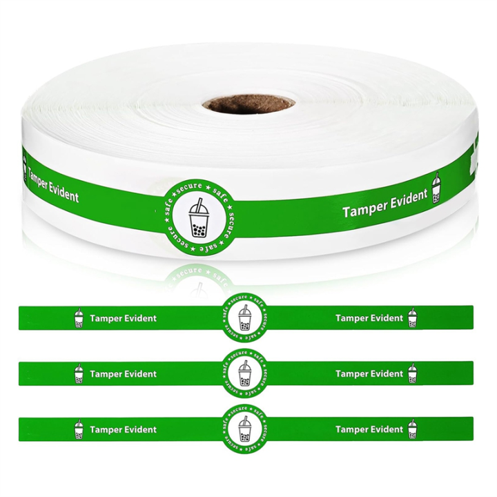 500 Pcs Safe Secure Tamper Evident Seals Stickers for Drink Lids Food