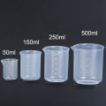 Measuring Cup Transparent Plastic Laboratory Beaker Graduated Liquid Jug Cup Kitchen Baking Cooking Measurement Scale Container. 