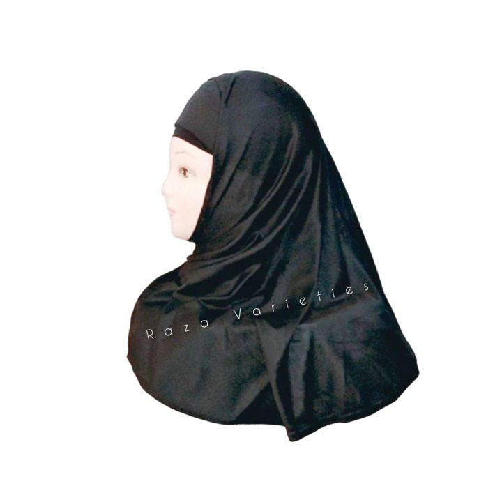 MAKHNA/SCARF PLAIN BLACK PK (Fashion Women Muslim Wear Hijabs  Flower flowers Naqad duppata winter collection Niqab Abaya 