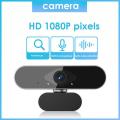 Full HD 2K 1080P Webcam Computer PC Web Camera With Microphone Rotatable Cameras For Live Broadcast Video Calling Conference Work. 